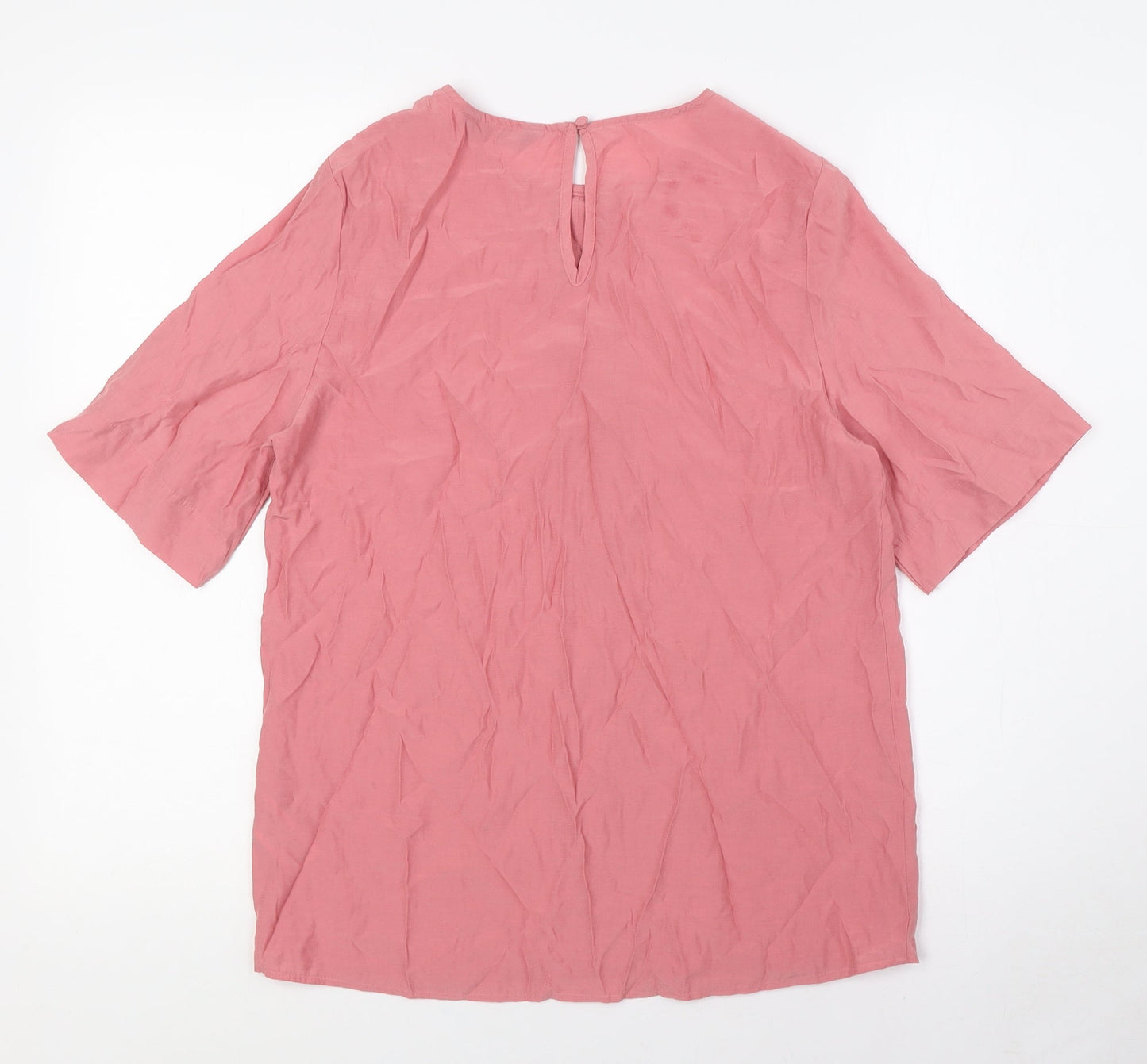 Womens UK Size 8 Marks and Spencer Pink Basic Blouse