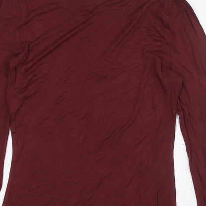 Womens UK Size 10 Warehouse Red Basic Button-Up