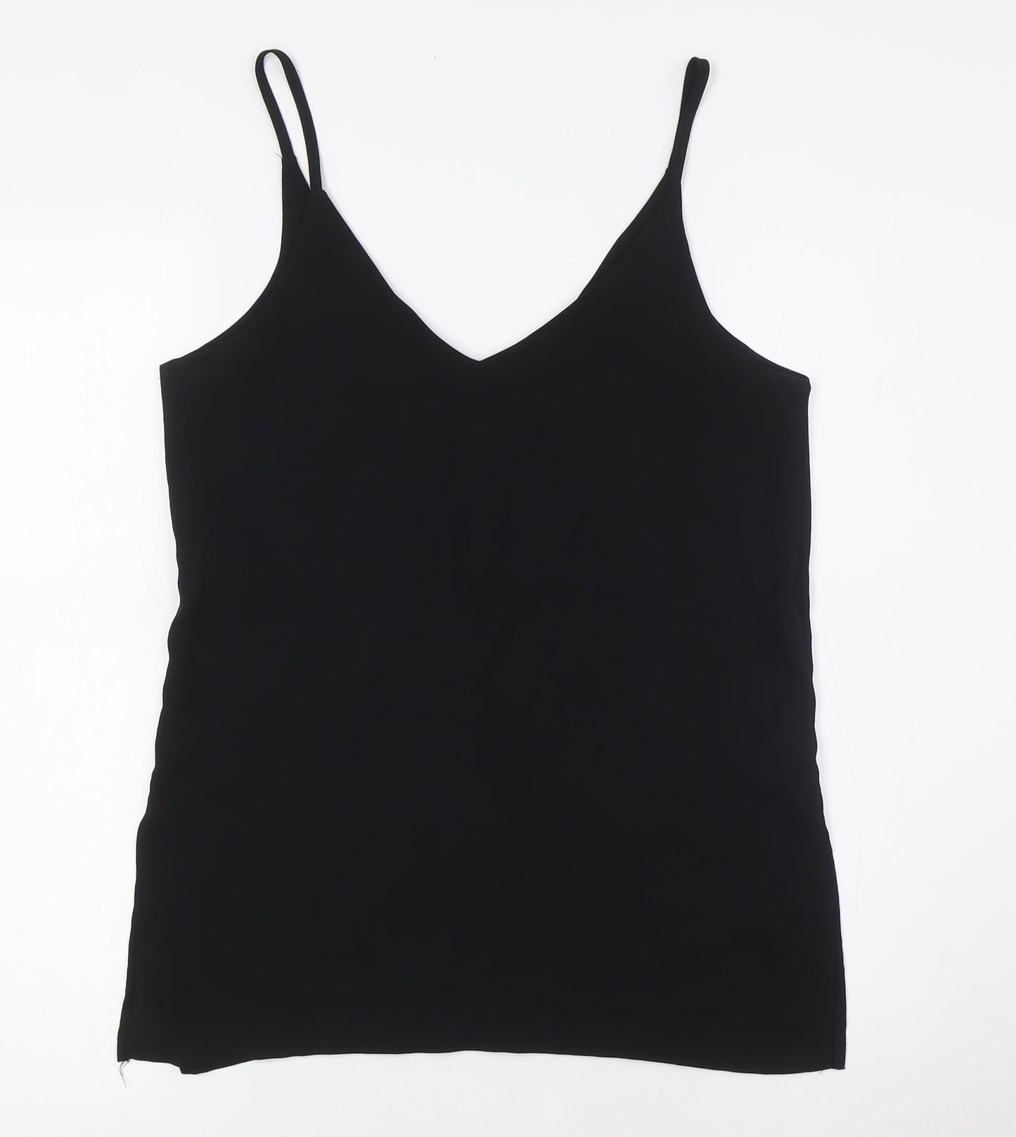 Womens UK Size 6 H&M Black Camisole Button-Up