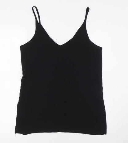 Womens UK Size 6 H&M Black Camisole Button-Up