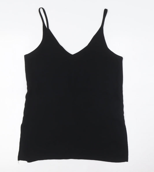 Womens UK Size 6 H&M Black Camisole Button-Up