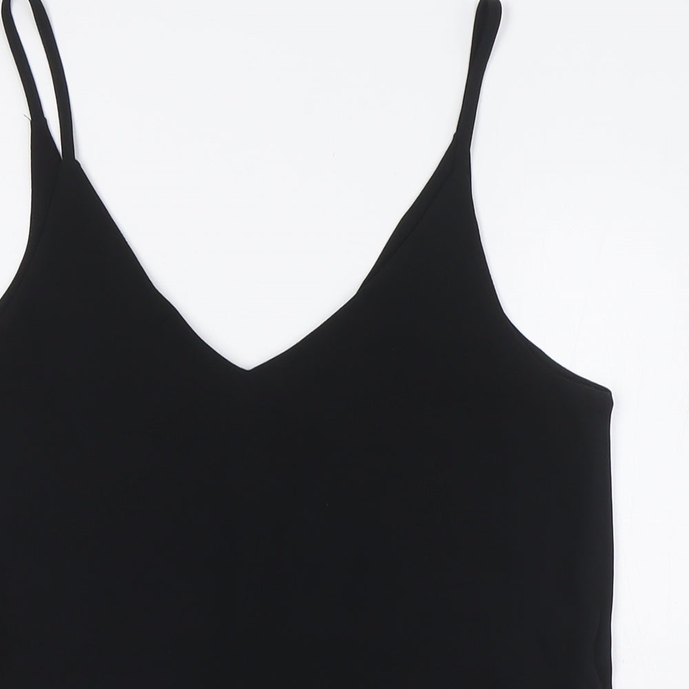 Womens UK Size 6 H&M Black Camisole Button-Up