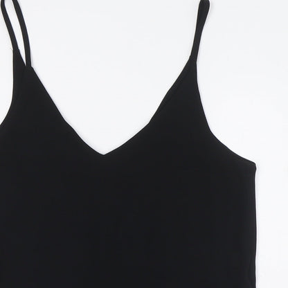 Womens UK Size 6 H&M Black Camisole Button-Up