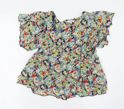 Womens UK Size 8 New London Multicoloured Basic Button-Up