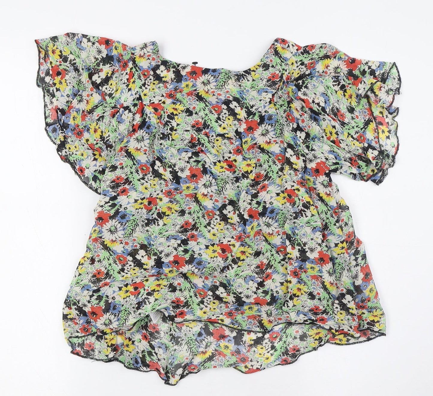 Womens UK Size 8 New London Multicoloured Basic Button-Up