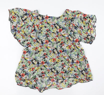 Womens UK Size 8 New London Multicoloured Basic Button-Up