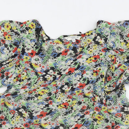 Womens UK Size 8 New London Multicoloured Basic Button-Up
