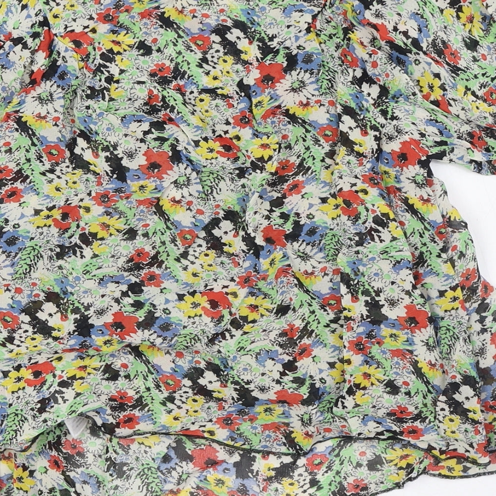 Womens UK Size 8 New London Multicoloured Basic Button-Up