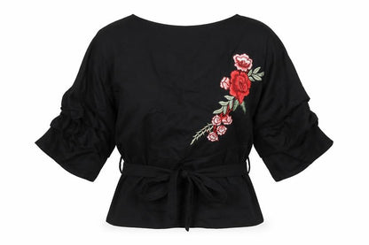 Womens UK Size M PRETTYLITTLETHING Black Basic Button-Up