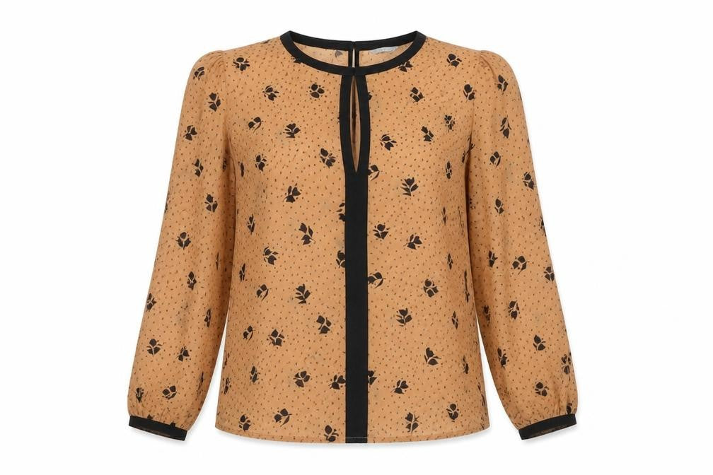 Womens UK Size 10 Marks and Spencer Brown Basic Button-Up