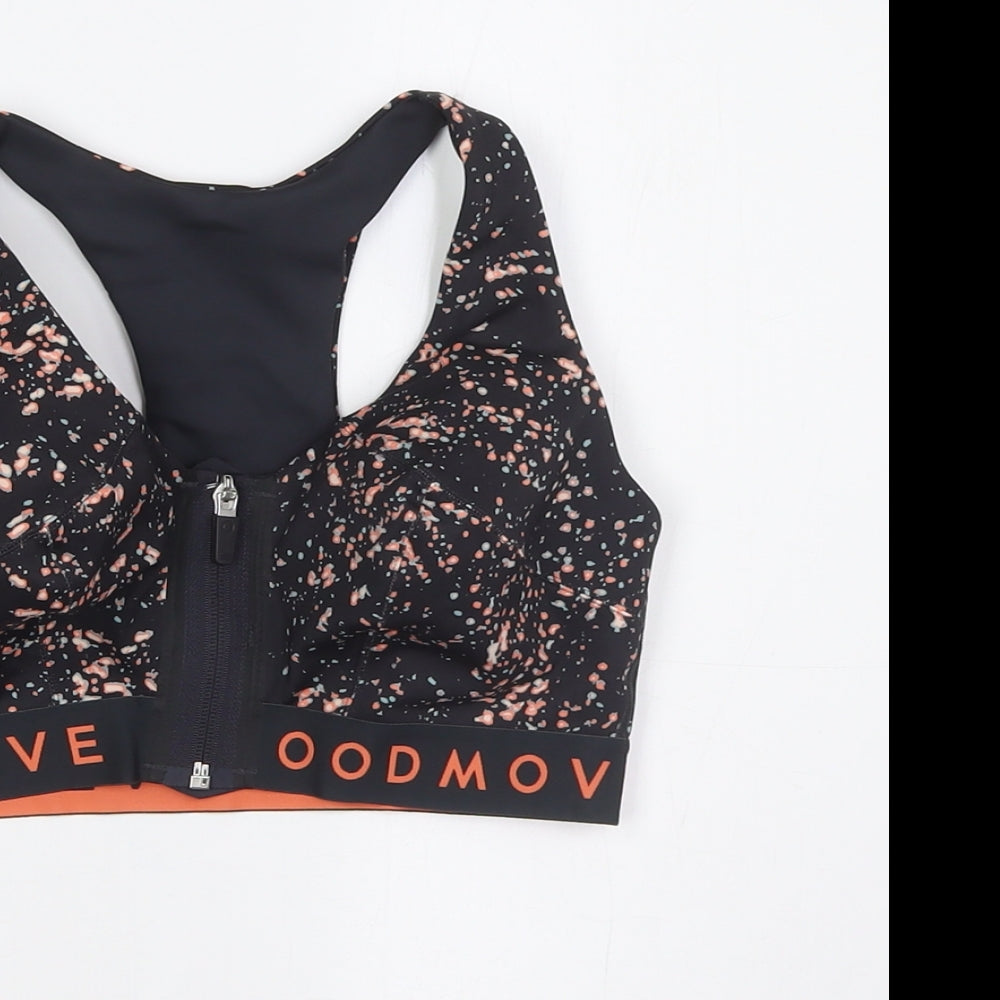 Marks and Spencer Womens Black Polyester Cropped Tank Size S V-Neck Zip - Size 32D