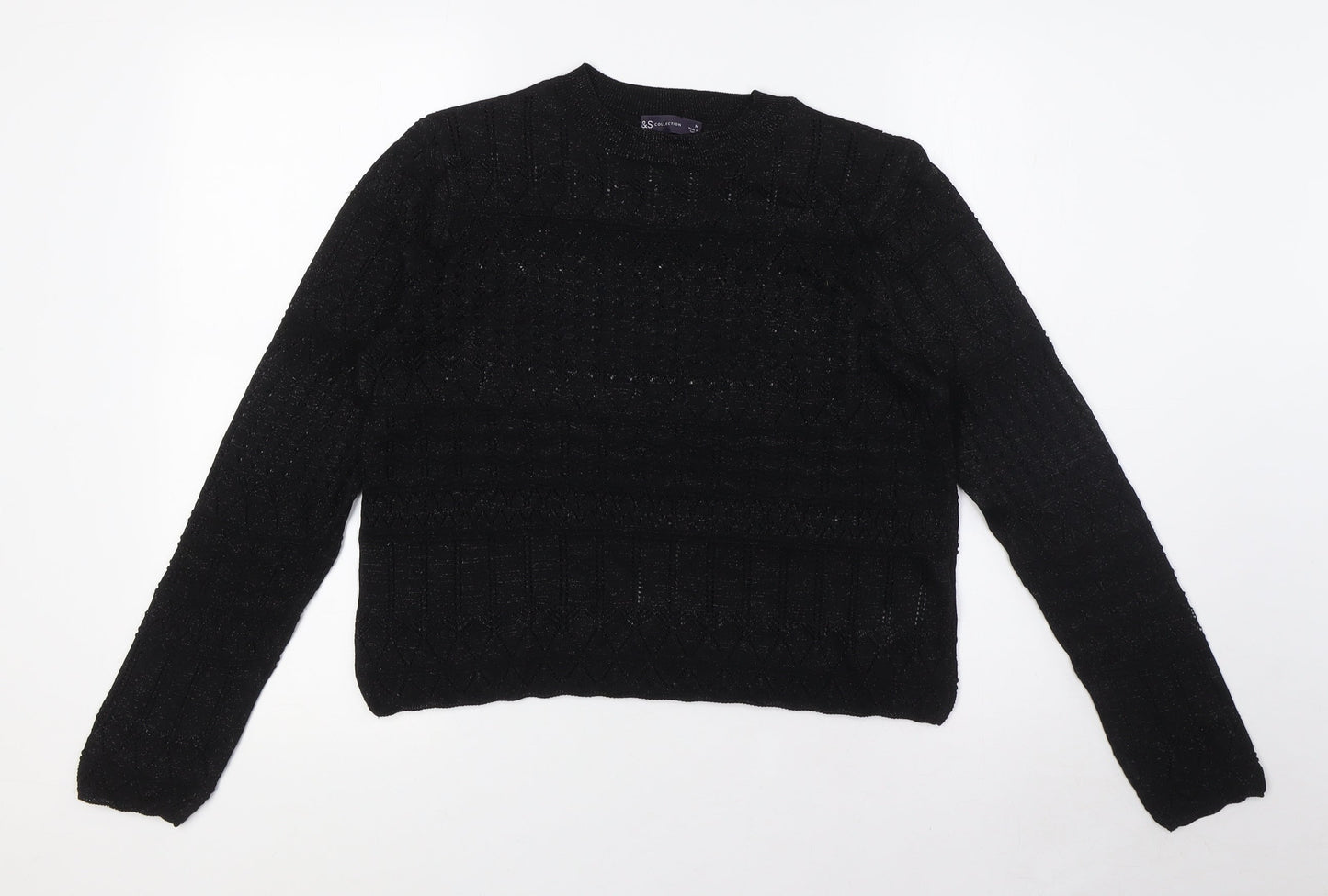 Womens UK Size M Marks and Spencer Black Pullover Jumper