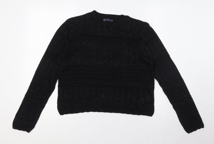 Womens UK Size M Marks and Spencer Black Pullover Jumper