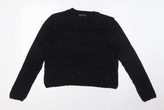 Womens UK Size M Marks and Spencer Black Pullover Jumper