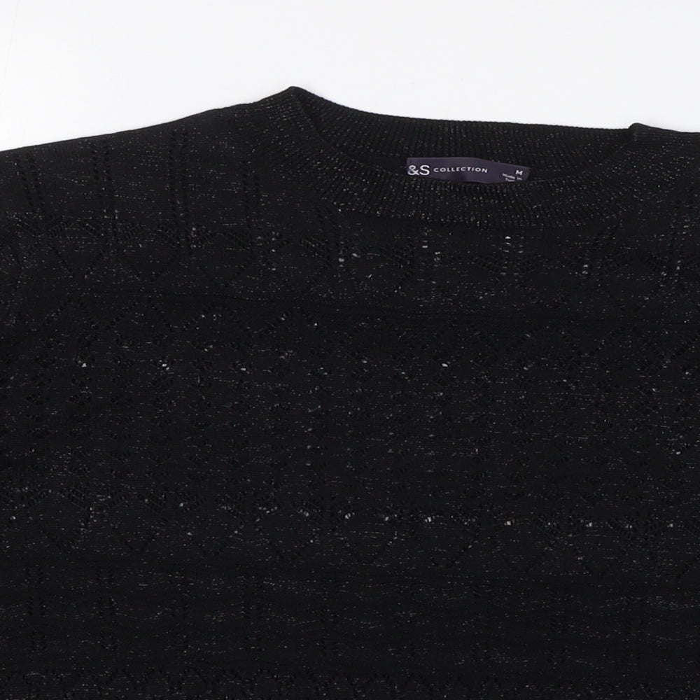 Womens UK Size M Marks and Spencer Black Pullover Jumper