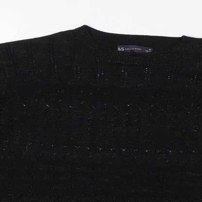 Womens UK Size M Marks and Spencer Black Pullover Jumper