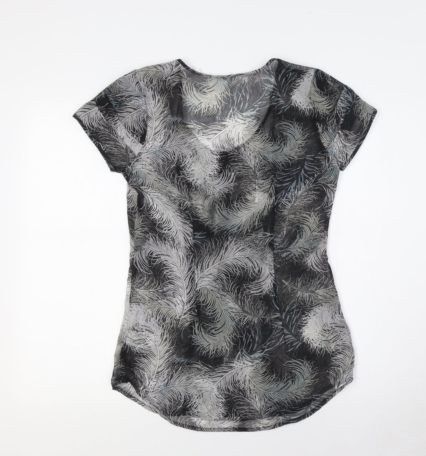 Womens UK Size XS Kimchi Blue Black Basic Button-Up