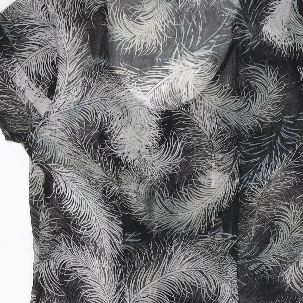 Womens UK Size XS Kimchi Blue Black Basic Button-Up
