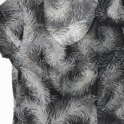 Womens UK Size XS Kimchi Blue Black Basic Button-Up