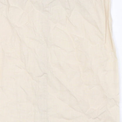 DASH Womens Beige Polyester A-Line Skirt Size 12 Zip - Front Pockets