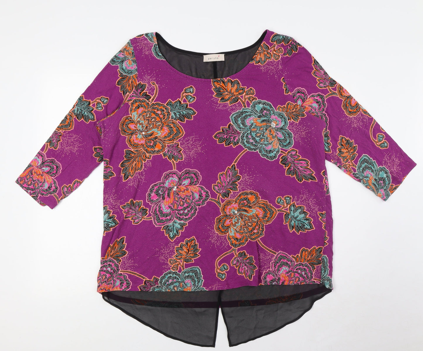 Womens UK Size 10 Per Una Multicoloured Basic Button-Up