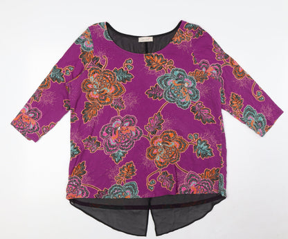 Womens UK Size 10 Per Una Multicoloured Basic Button-Up