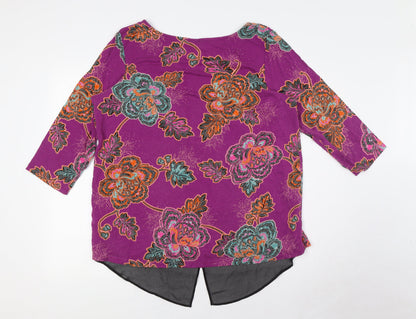 Womens UK Size 10 Per Una Multicoloured Basic Button-Up