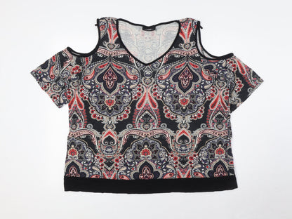 Womens UK Size XL Wallis Multicoloured Basic Button-Up