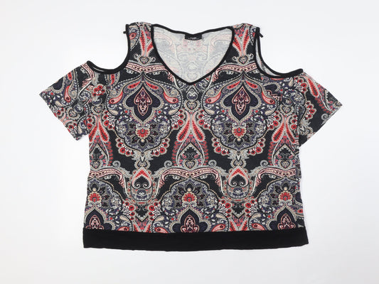 Womens UK Size XL Wallis Multicoloured Basic Button-Up