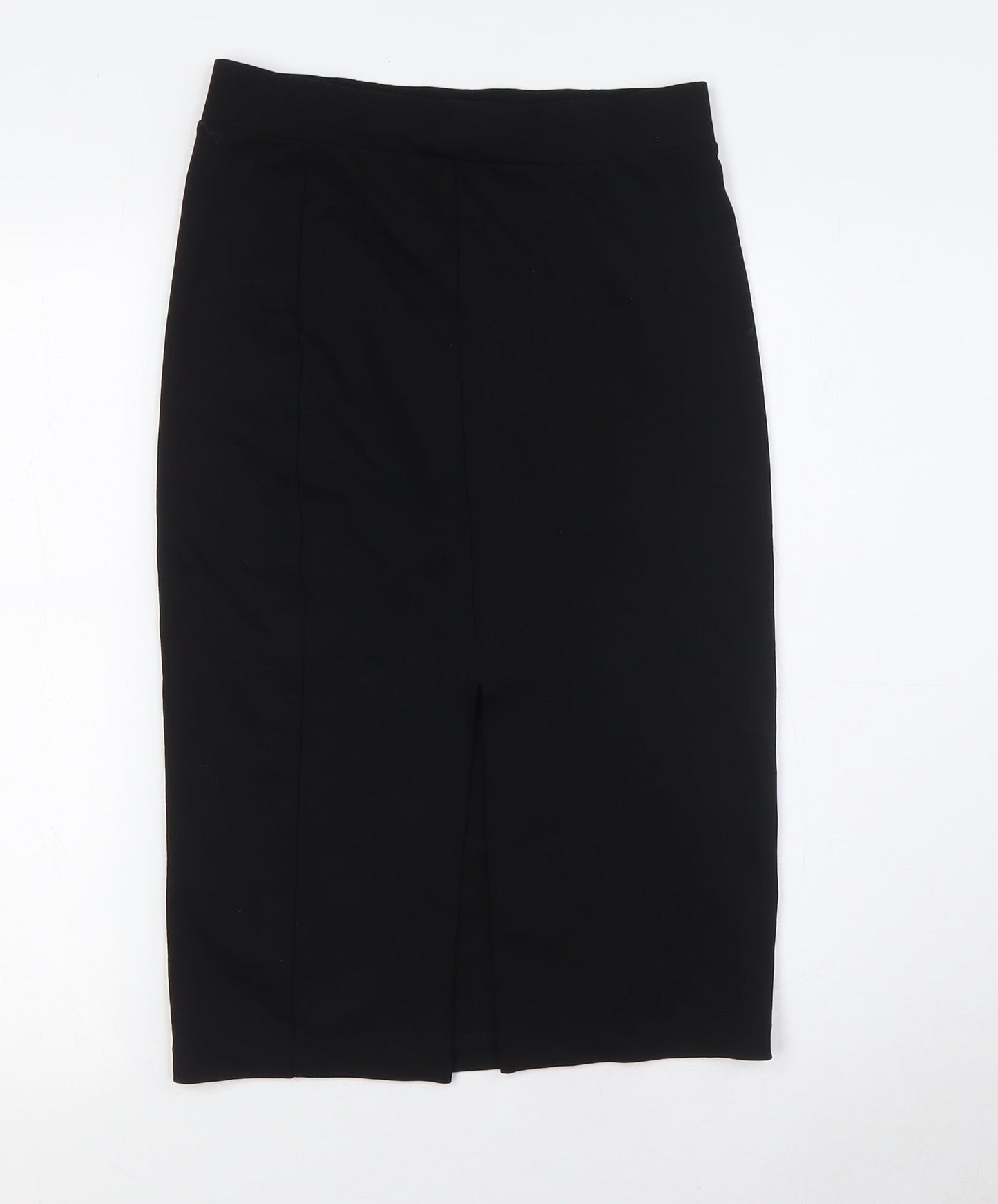H&M Womens Black Polyester Straight & Pencil Skirt Size S