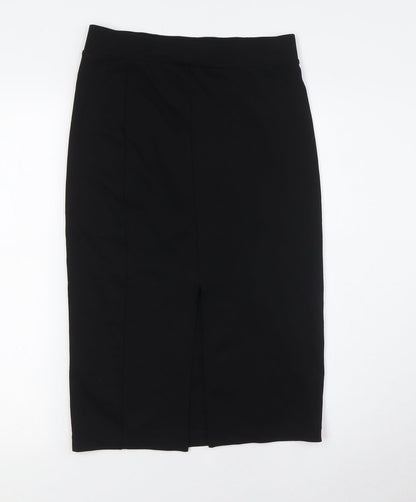 H&M Womens Black Polyester Straight & Pencil Skirt Size S
