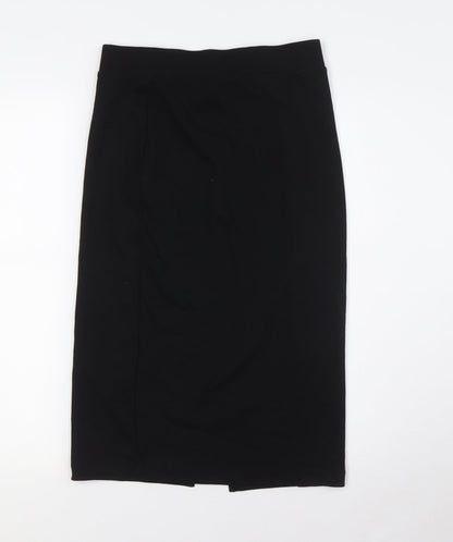 H&M Womens Black Polyester Straight & Pencil Skirt Size S