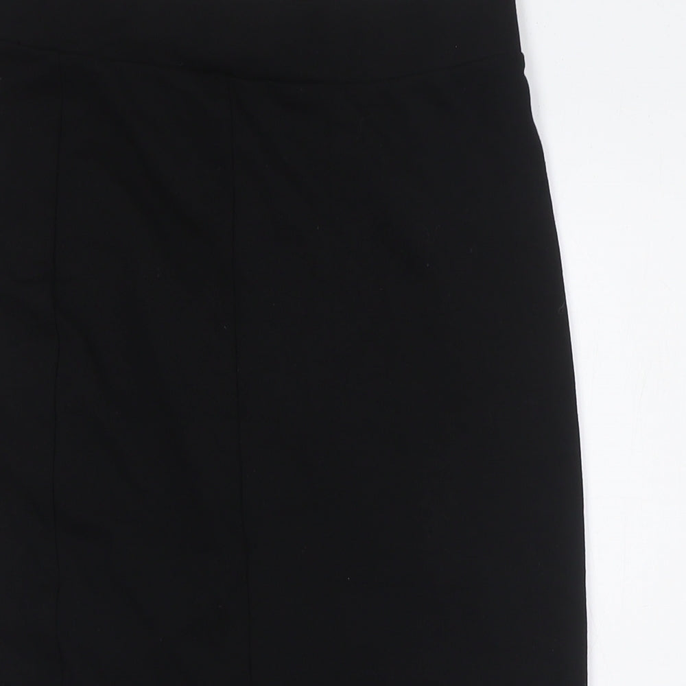 H&M Womens Black Polyester Straight & Pencil Skirt Size S