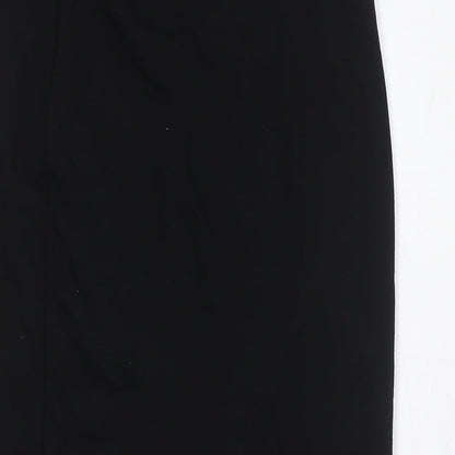 H&M Womens Black Polyester Straight & Pencil Skirt Size S