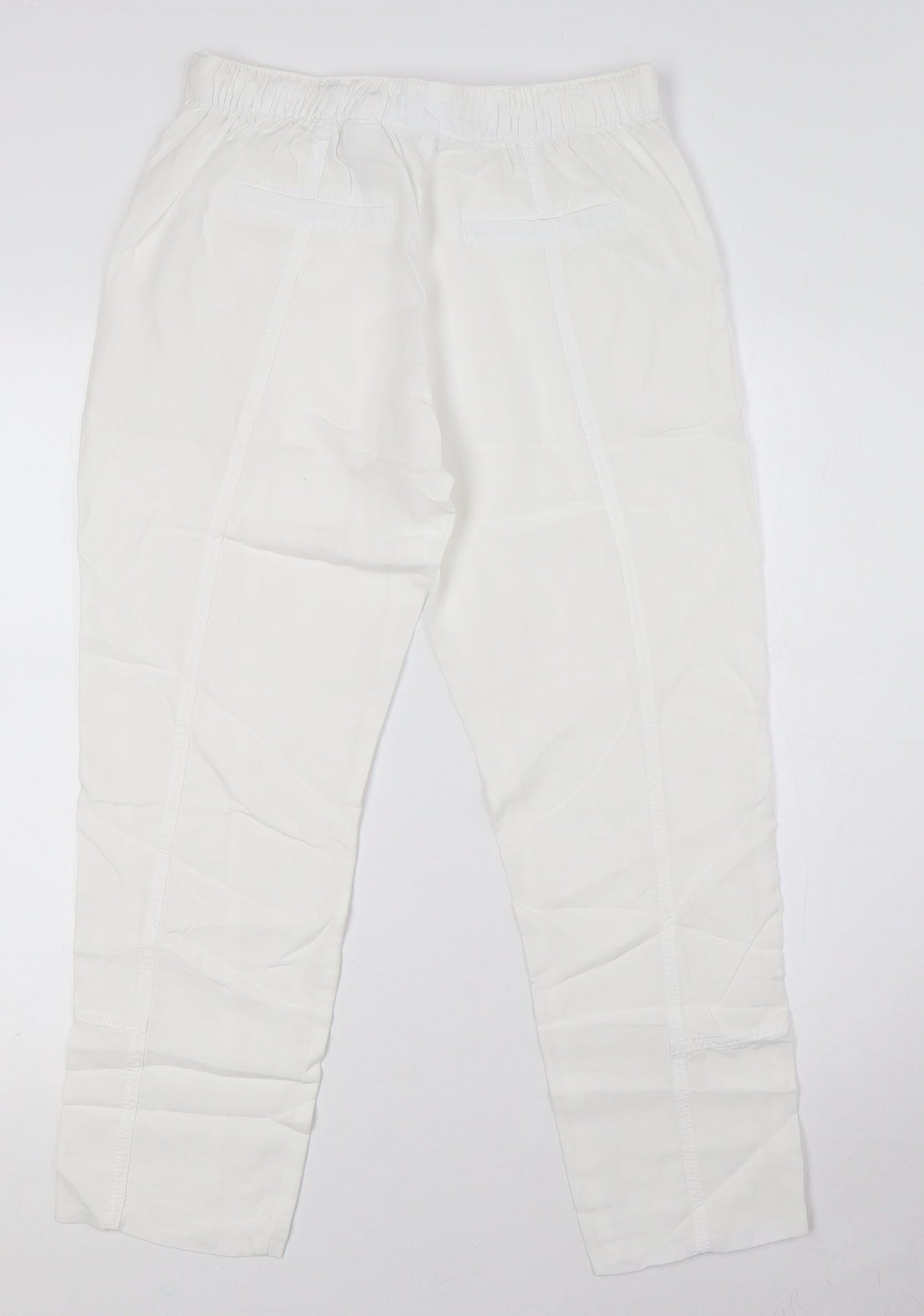 Womens UK Size 8 NEXT Regular Fit Sweatpants White Trousers