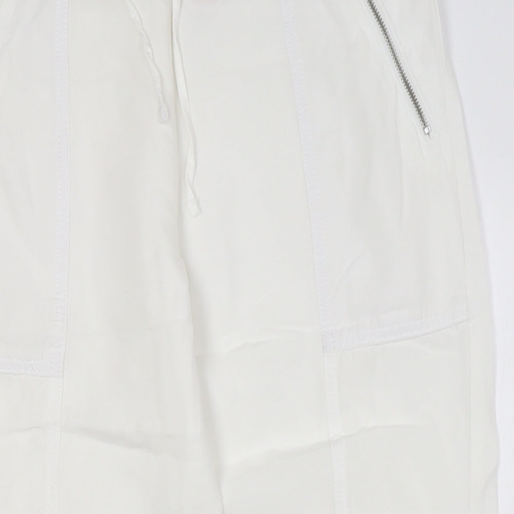 Womens UK Size 8 NEXT Regular Fit Sweatpants White Trousers