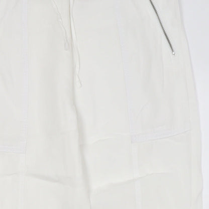 Womens UK Size 8 NEXT Regular Fit Sweatpants White Trousers
