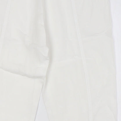 Womens UK Size 8 NEXT Regular Fit Sweatpants White Trousers