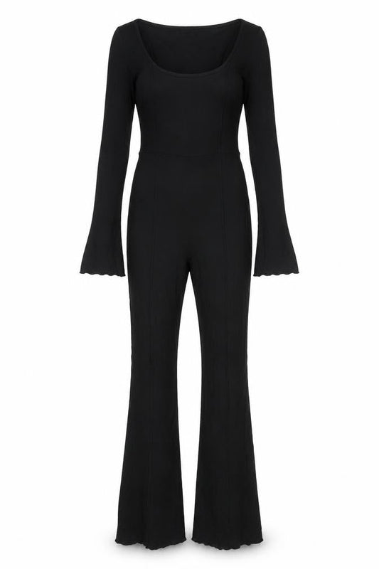 Womens UK Size 12 PRETTYLITTLETHING One-Piece Black Jumpsuit