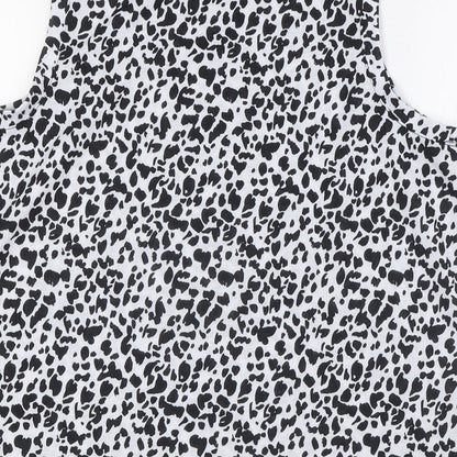 Womens UK Size 10 Marks and Spencer White Basic Button-Up