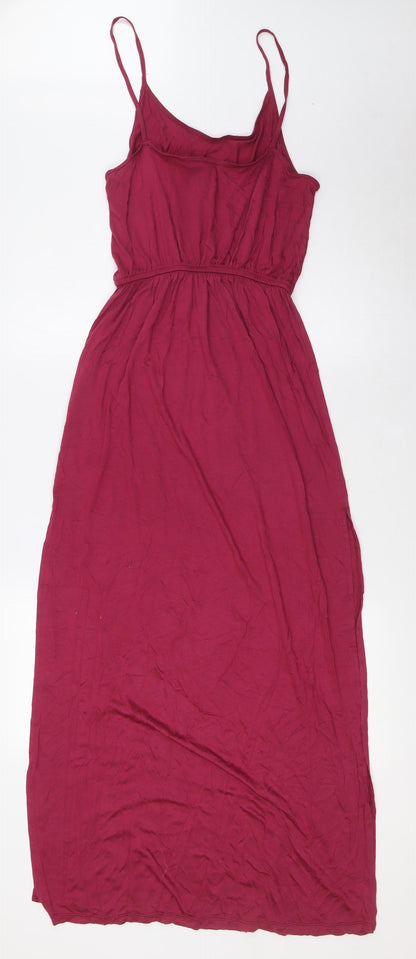 Divided by H&M Womens Red Viscose A-Line Size S Scoop Neck