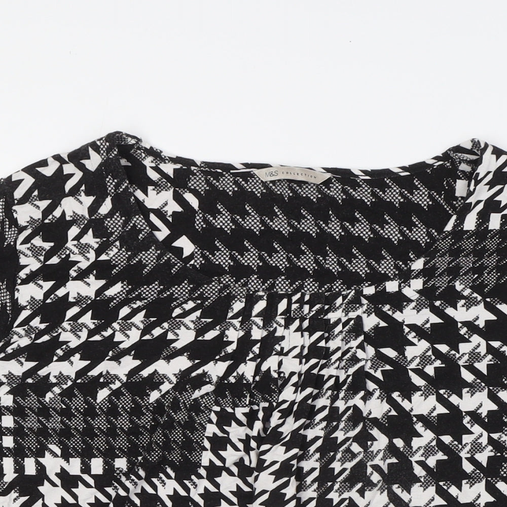 Womens UK Size 20 Marks and Spencer Black Basic Button-Up