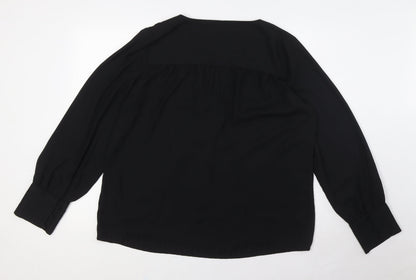 Womens UK Size 18 NEXT Black Basic Button-Up