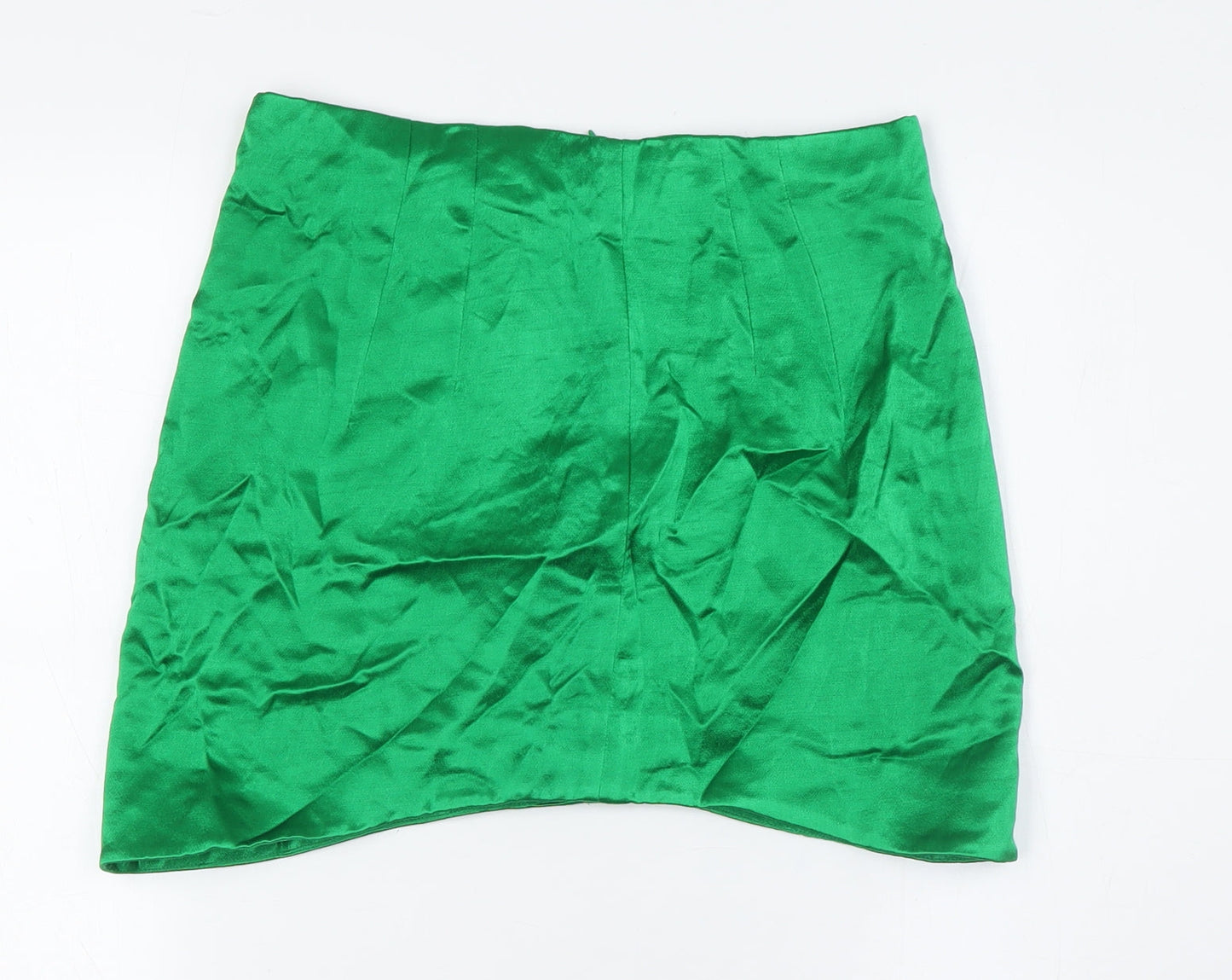 Womens UK Size S Zara A-Line Satin Skirt