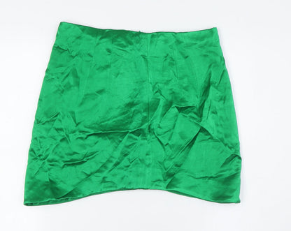 Womens UK Size S Zara A-Line Satin Skirt