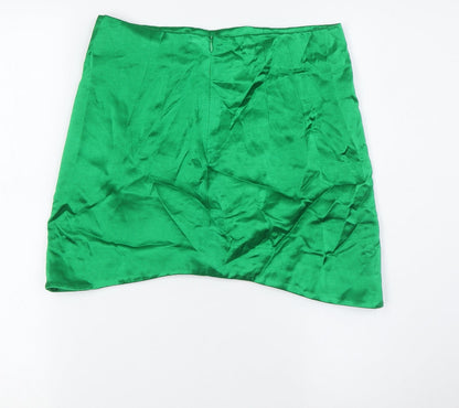 Womens UK Size S Zara A-Line Satin Skirt