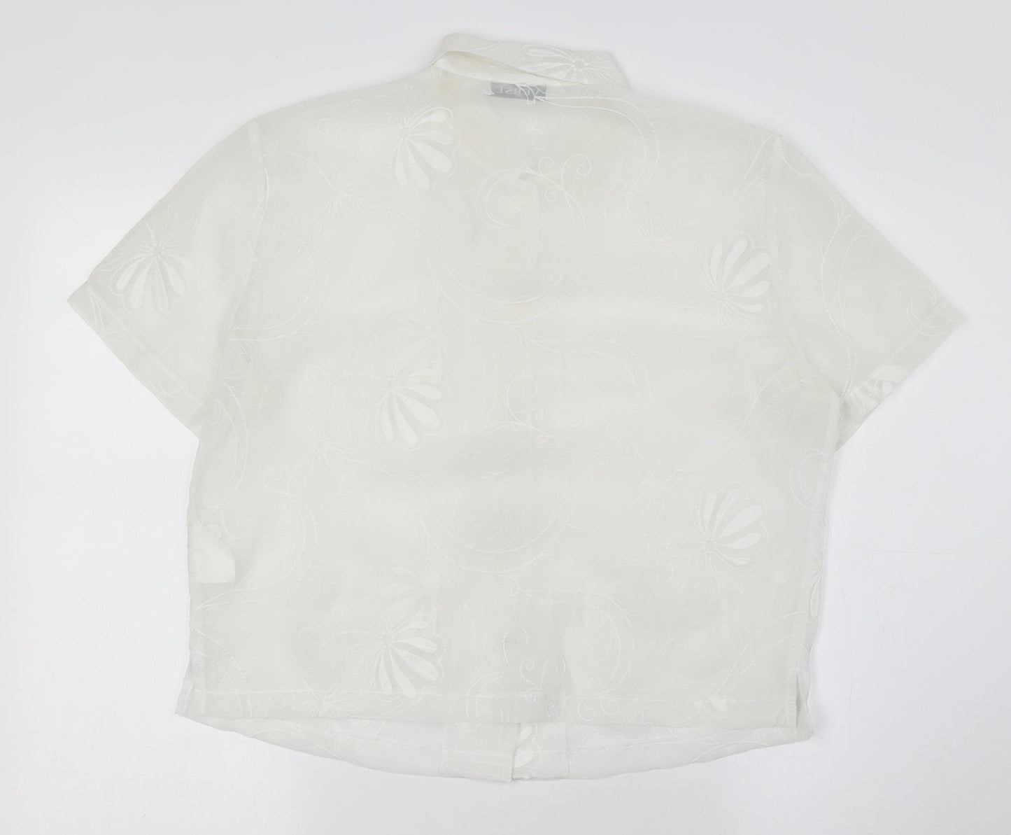 Womens UK Size 12 Verse Ivory Basic Button-Up
