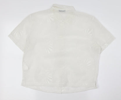 Womens UK Size 12 Verse Ivory Basic Button-Up
