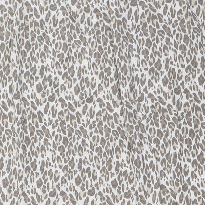 BiBA Womens White Animal Print Viscose A-Line Size S Halter