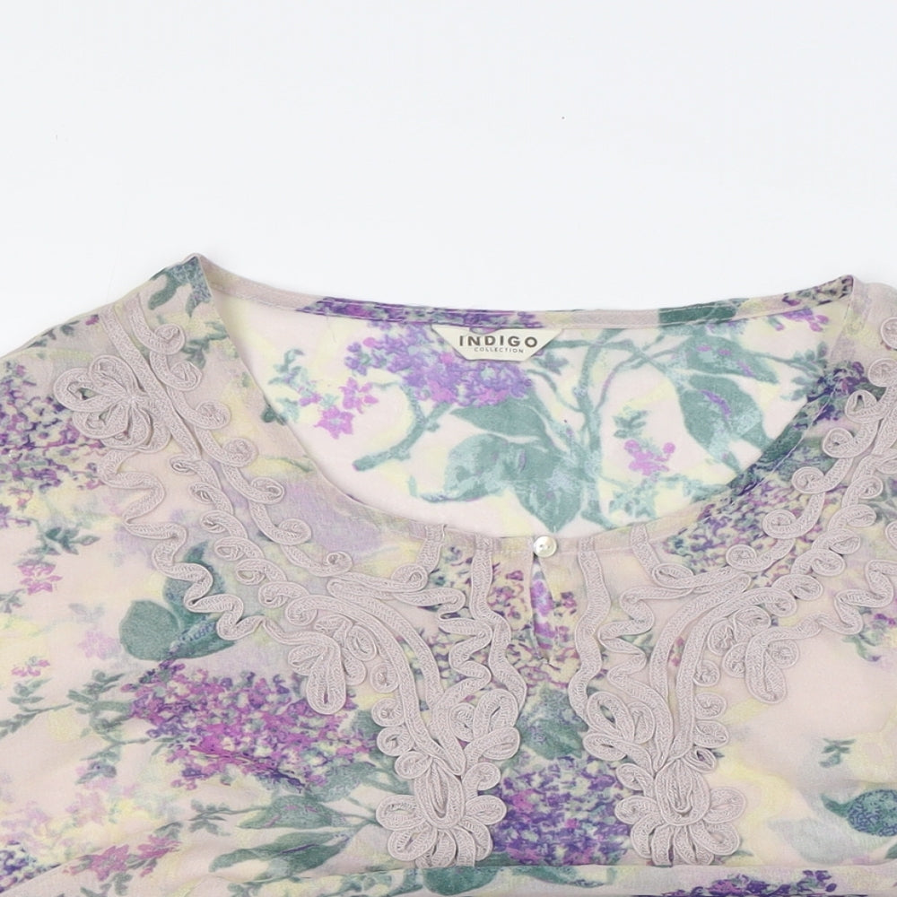 Womens UK Size 12 Marks and Spencer Beige Basic Button-Up
